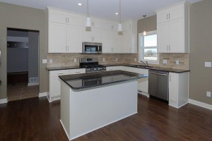 White Kitchen, granite tops