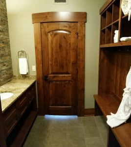 Bathroom Bench and Modern Open Shelf Vanity