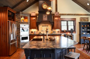 Multi-media Bi-Colored Custom Kitchen