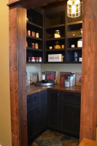 basket weave pantry wood top