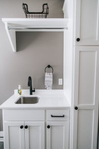 White Painted, shaker style Laundry room
