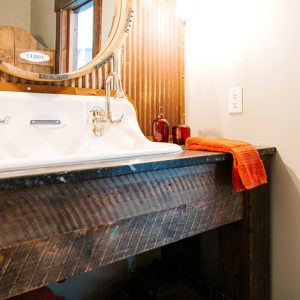 Rustic Farm Vanity, Farm Vanity, Circle Sawn Vanity,