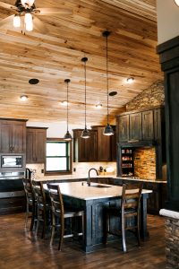 Rustic Hickory Skip Sawn and Rustic Alder kitchen cabinets